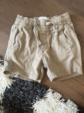 abercrombie kids tan drawstring casual shorts